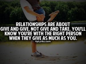 Healthy Relationships Are Not Give and Take